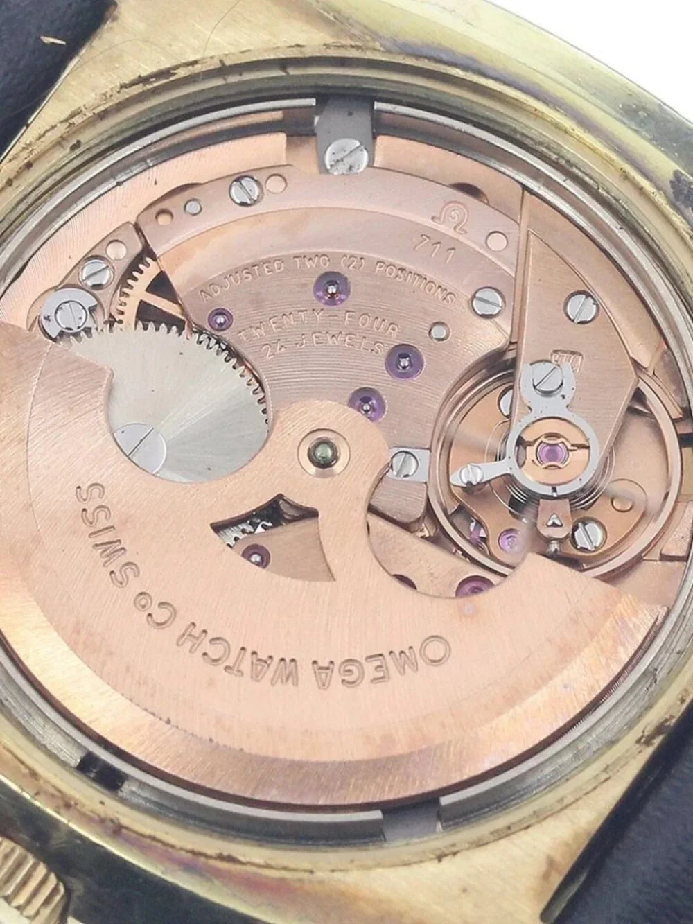 OMEGA De Ville 151.0051 Cal.711 Square gold Dial Automatic Men's Watch_966557
